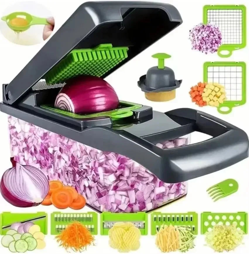 14/16 in 1 Multifunctional Vegetable Chopper Handle Food Grate Food