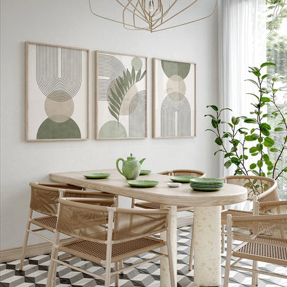 Abstract Boho Geometry Wall Art