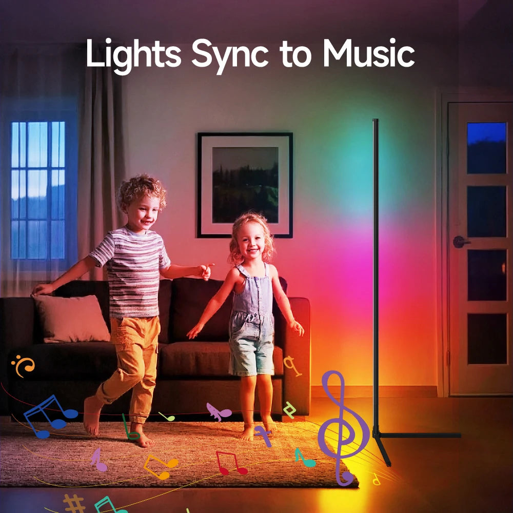 Smart LED Corner Floor Lamp