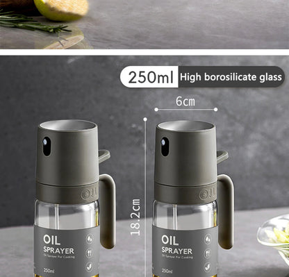 Oil Spray Bottle 250ml High Borosilicate Glass Cooking Oil Dispensers