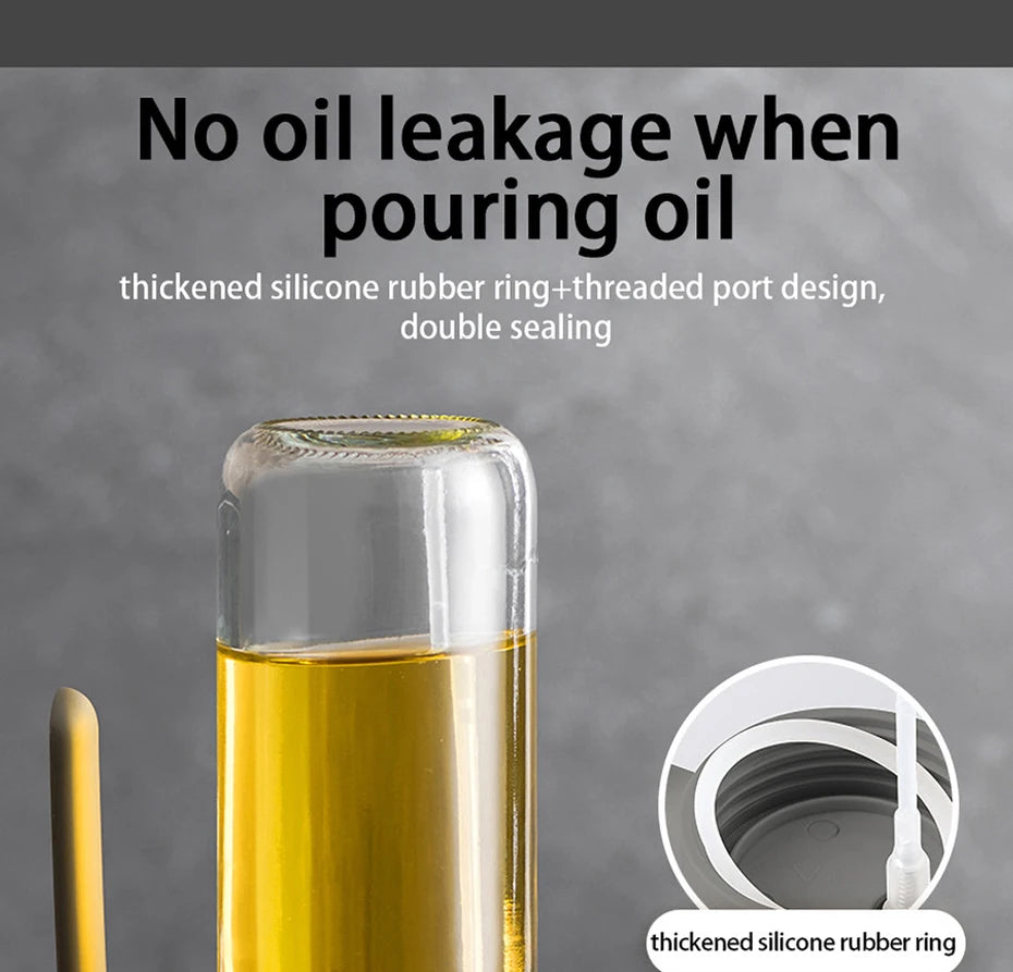 Oil Spray Bottle 250ml High Borosilicate Glass Cooking Oil Dispensers