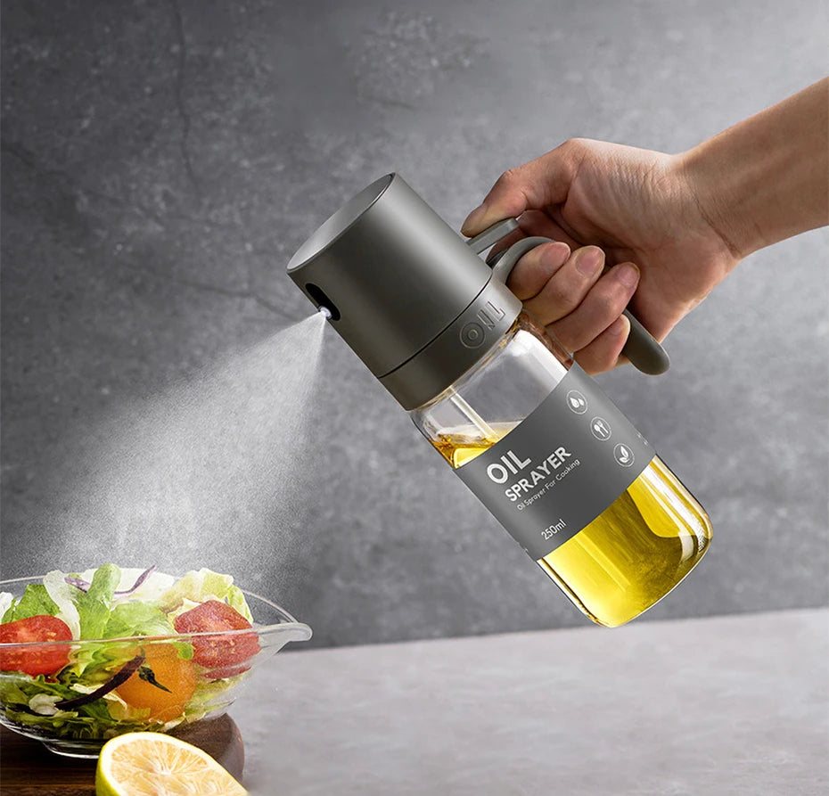 Oil Spray Bottle 250ml High Borosilicate Glass Cooking Oil Dispensers