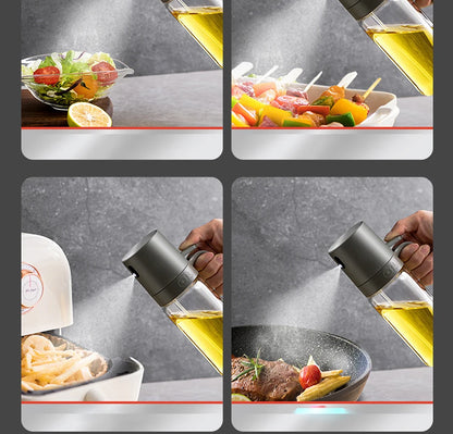 Oil Spray Bottle 250ml High Borosilicate Glass Cooking Oil Dispensers