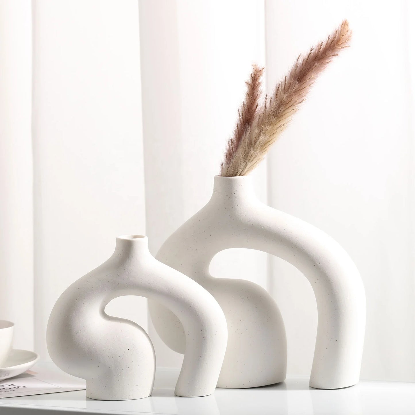 Abstract Hollow Ceramic Vase