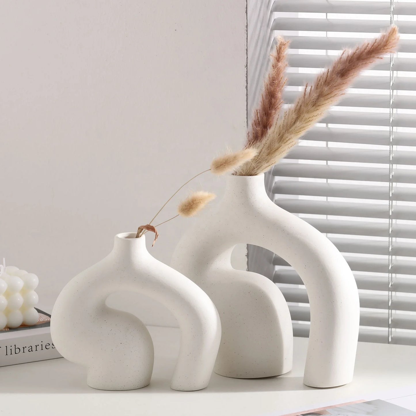 Abstract Hollow Ceramic Vase
