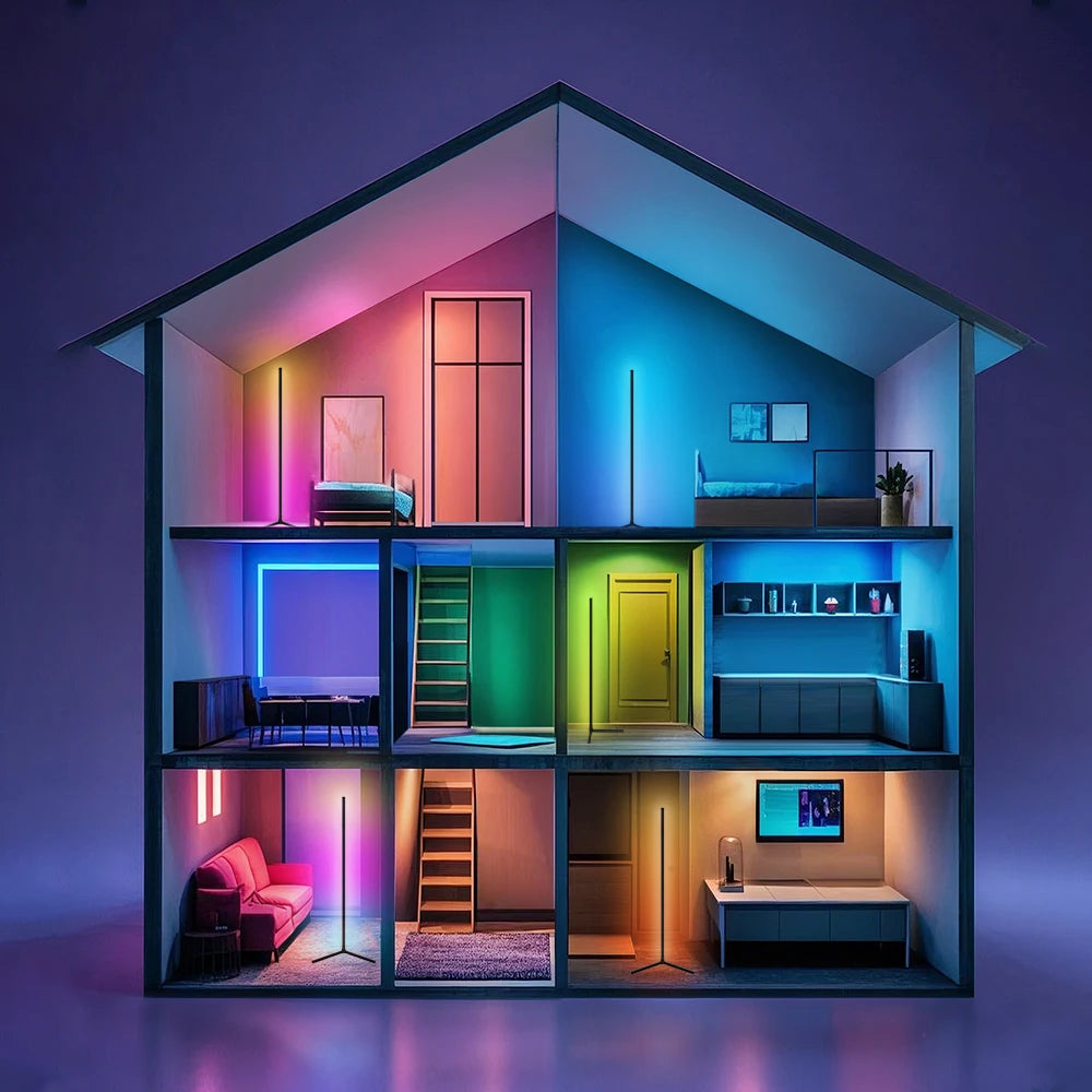 Smart LED Corner Floor Lamp